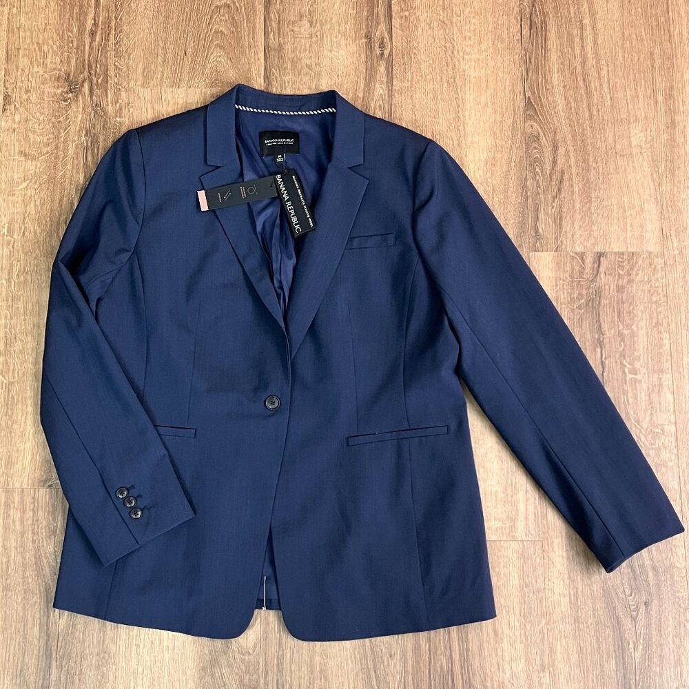 NWT Banana Republic Women's Navy Single-Button Blazer